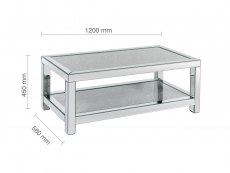 Birlea Birlea Vienna Mirrored Coffee Table (Assembled)