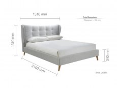 Birlea Birlea Harper 4ft Small Double Dove Grey Upholstered Fabric Bed Frame