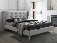 Birlea Birlea Harper 4ft6 Double Dove Grey Upholstered Fabric Bed Frame