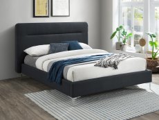 Birlea Finn 4ft6 Double Charcoal Grey Upholstered Fabric Bed Frame