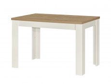 Birlea Birlea Highgate Cream and Oak Dining Table and 2 Bench Set (Flat Packed)
