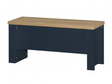Birlea Birlea Highgate Navy and Oak Dining Table and 2 Bench Set (Flat Packed)