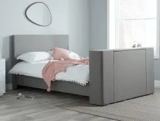 Birlea Birlea Plaza Grey Fabric TV Bed Frame
