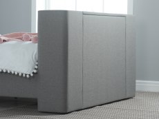 Birlea Birlea Plaza 5ft King Size Grey Upholstered Fabric TV Bed Frame