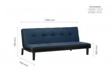 Birlea Furniture & Beds Birlea Aurora Midnight Blue Velvet Sofa Bed