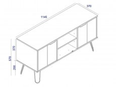 Core Products Core Augusta Driftwood and Calico 2 Door Flat Screen TV Unit (Flat Packed)