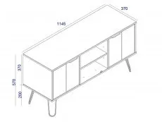Core Core Augusta Driftwood and Calico 2 Door Flat Screen TV Unit