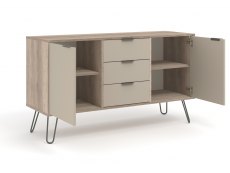 Core Augusta Driftwood and Calico Medium Sideboard with 2 Door 3 Drawer (Flat Packed)