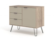 Core Products Core Augusta Driftwood and Calico 1 Door 3 Drawer Small Sideboard (Flat Packed)