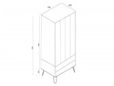 Core Core Augusta Driftwood and Calico 2 Door 2 Drawer Double Wardrobe