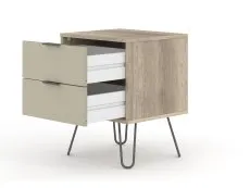 Core Core Augusta Driftwood and Calico 2 Drawer Bedside Table