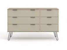 Core Products Core Augusta Driftwood and Calico 3+3 Drawer Wide Chest of Drawers