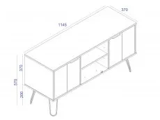 Core Core Augusta Grey 2 Door Flat Screen TV Unit
