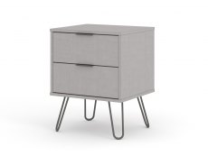 Core Products Core Augusta Grey 2 Drawer Bedside Cabinet (Flat Packed)