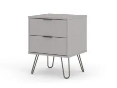Core Core Augusta Grey 2 Drawer Bedside Table