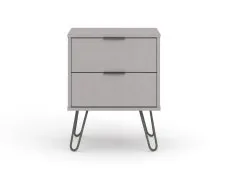Core Core Augusta Grey 2 Drawer Bedside Table