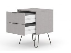 Core Products Core Augusta Grey 2 Drawer Bedside Cabinet (Flat Packed)