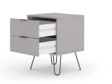 Core Core Augusta Grey 2 Drawer Bedside Table