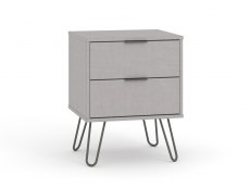 Core Augusta Grey 2 Drawer Bedside Cabinet (Flat Packed)