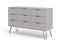Core Products Core Augusta Grey 3+3 Drawer Wide Chest of Drawers (Flat Packed)