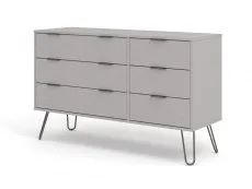 Core Core Augusta Grey 3+3 Drawer Wide Chest of Drawers