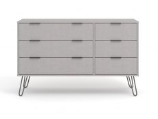Core Products Core Augusta Grey 3+3 Drawer Wide Chest of Drawers (Flat Packed)