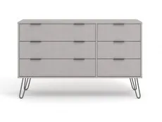 Core Core Augusta Grey 3+3 Drawer Wide Chest of Drawers