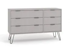 Core Core Augusta Grey 3+3 Drawer Wide Chest of Drawers