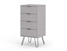 Core Products Core Augusta Grey 4 Drawer Narrow Chest of Drawers (Flat Packed)