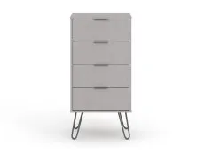 Core Core Augusta Grey 4 Drawer Narrow Chest of Drawers