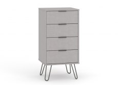 Core Products Core Augusta Grey 4 Drawer Narrow Chest of Drawers (Flat Packed)