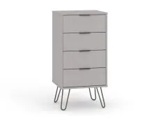 Core Core Augusta Grey 4 Drawer Narrow Chest of Drawers