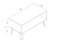 Core Products Core Augusta Grey Open Coffee Table (Flat Packed)