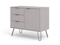 Core Products Core Augusta Grey Small Sideboard with 1 Door 3 Drawer (Flat Packed)