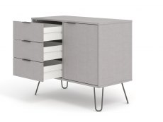 Core Products Core Augusta Grey Small Sideboard with 1 Door 3 Drawer (Flat Packed)