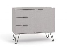 Core Products Core Augusta Grey Small Sideboard with 1 Door 3 Drawer (Flat Packed)