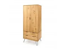 Core Core Augusta Waxed Pine 2 Door 2 Drawer Double Wardrobe