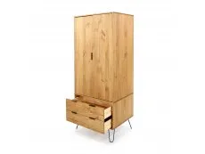 Core Core Augusta Waxed Pine 2 Door 2 Drawer Double Wardrobe