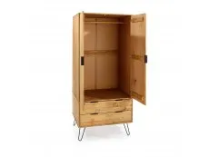 Core Core Augusta Waxed Pine 2 Door 2 Drawer Double Wardrobe