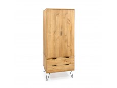 Core Products Core Augusta Waxed Pine 2 Door 2 Drawer Double Wardrobe (Flat Packed)