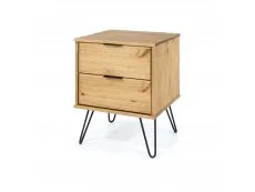 Core Core Augusta Waxed Pine 2 Drawer Bedside Table