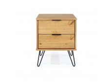 Core Products Core Augusta Waxed Pine 2 Drawer Bedside Cabinet (Flat Packed)