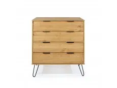 Core Augusta Waxed Pine 4 Drawer Chest of Drawers