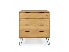 Core Core Augusta Waxed Pine 4 Drawer Chest of Drawers
