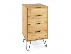 Core Products Core Augusta Waxed Pine 4 Drawer Narrow Chest of Drawers (Flat Packed)