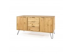 Core Products Core Augusta Waxed Pine Medium Sideboard with 2 Doors 3 Drawers (Flat Packed)