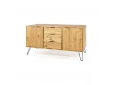 Core Products Core Augusta Waxed Pine Medium Sideboard with 2 Doors 3 Drawers