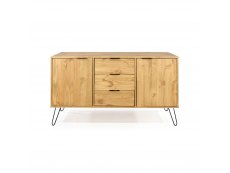 Core Augusta Waxed Pine Medium Sideboard with 2 Doors 3 Drawers (Flat Packed)