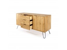 Core Products Core Augusta Waxed Pine Medium Sideboard with 2 Doors 3 Drawers (Flat Packed)
