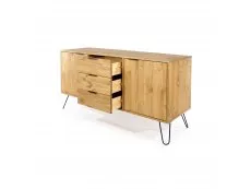 Core Products Core Augusta Waxed Pine Medium Sideboard with 2 Doors 3 Drawers